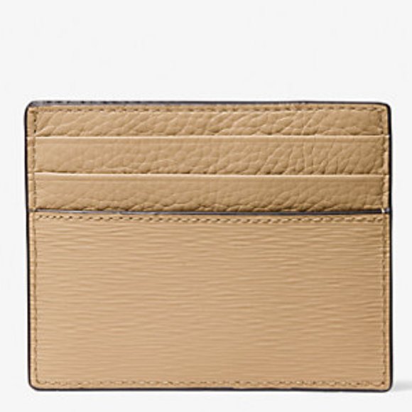 $39 NWT MICHAEL KORS Camel Leather Card Case - Picture 2 of 3